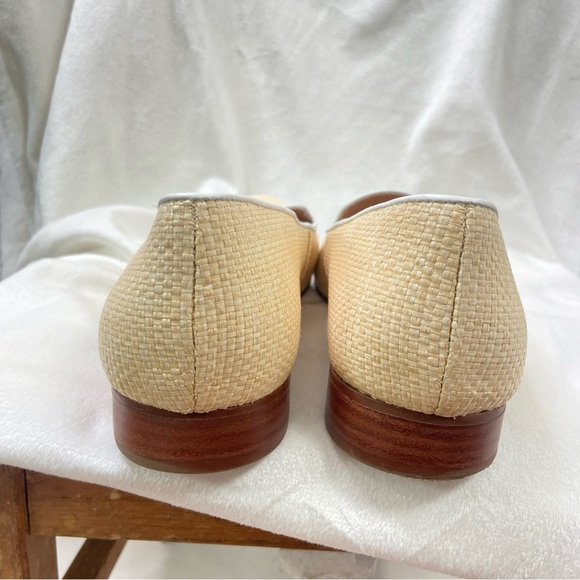 Jack Rogers Almond Toe raffia Loafers Ginnie Natural Rattan. Size 10 - Picture 6 of 8